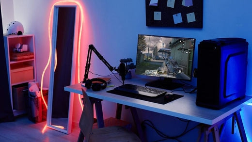 Configuration de jeu en néon